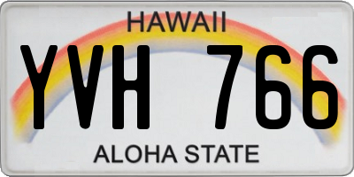 HI license plate YVH766