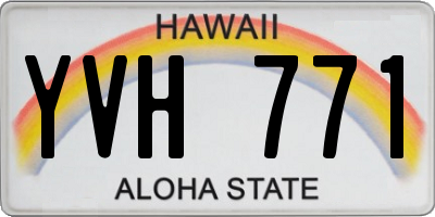 HI license plate YVH771