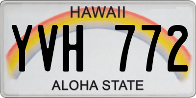 HI license plate YVH772