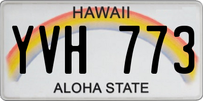HI license plate YVH773