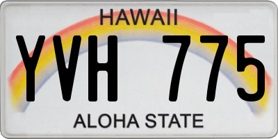 HI license plate YVH775