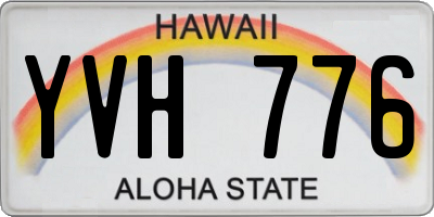 HI license plate YVH776