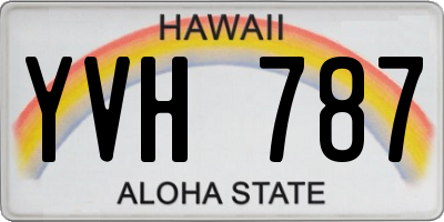 HI license plate YVH787