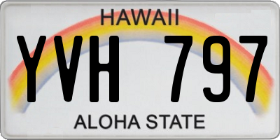 HI license plate YVH797