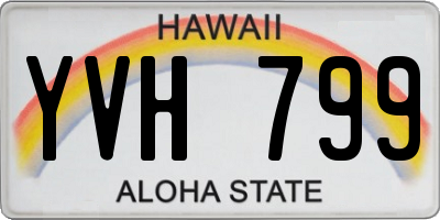 HI license plate YVH799