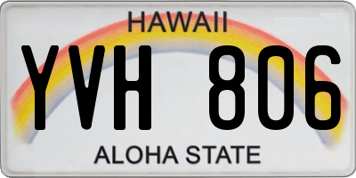 HI license plate YVH806