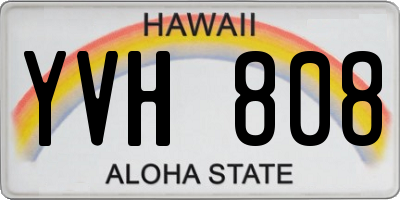 HI license plate YVH808
