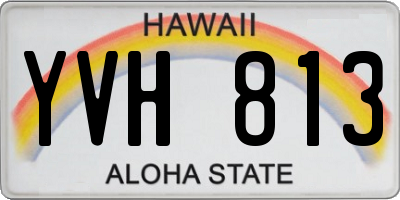 HI license plate YVH813