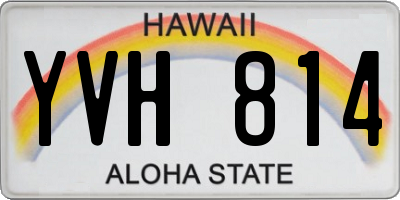 HI license plate YVH814
