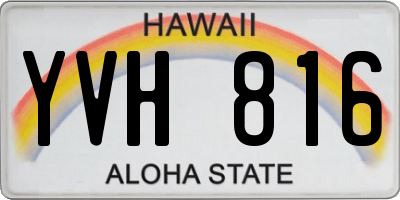HI license plate YVH816