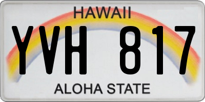 HI license plate YVH817