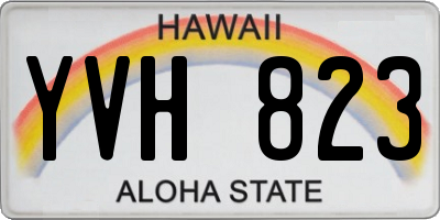 HI license plate YVH823