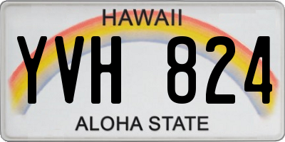 HI license plate YVH824