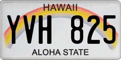 HI license plate YVH825