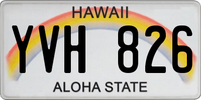 HI license plate YVH826