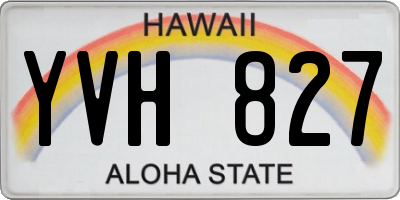 HI license plate YVH827
