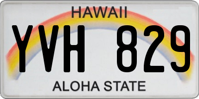 HI license plate YVH829