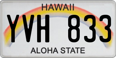 HI license plate YVH833