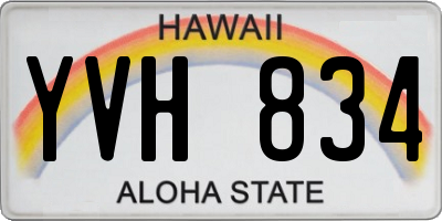 HI license plate YVH834