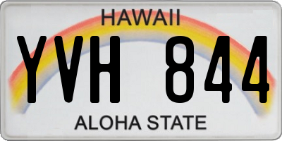 HI license plate YVH844