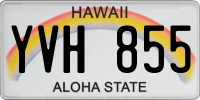 HI license plate YVH855