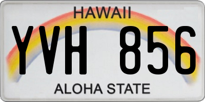 HI license plate YVH856