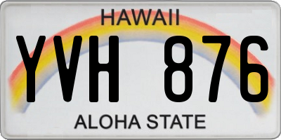 HI license plate YVH876