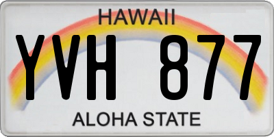 HI license plate YVH877