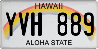 HI license plate YVH889