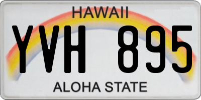 HI license plate YVH895