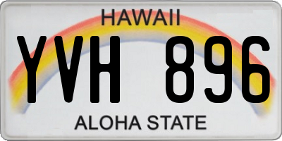 HI license plate YVH896