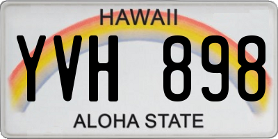 HI license plate YVH898