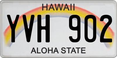 HI license plate YVH902