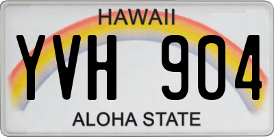 HI license plate YVH904