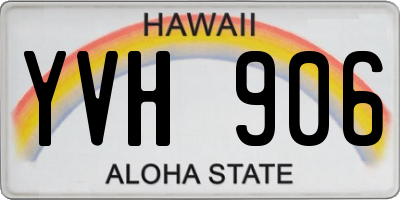 HI license plate YVH906