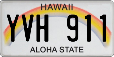 HI license plate YVH911