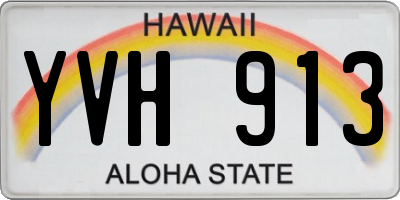 HI license plate YVH913