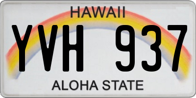HI license plate YVH937