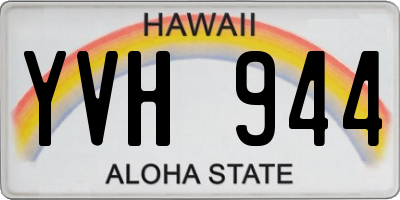 HI license plate YVH944