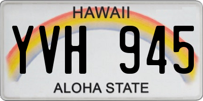 HI license plate YVH945