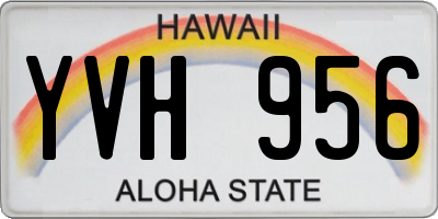 HI license plate YVH956