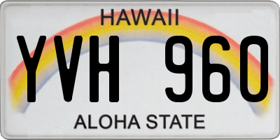 HI license plate YVH960