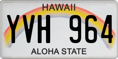 HI license plate YVH964