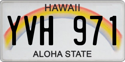 HI license plate YVH971