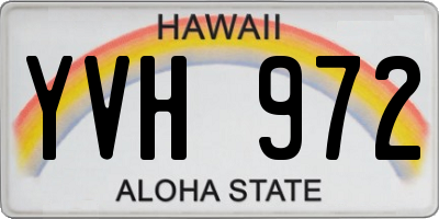 HI license plate YVH972