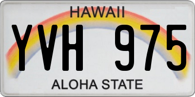 HI license plate YVH975