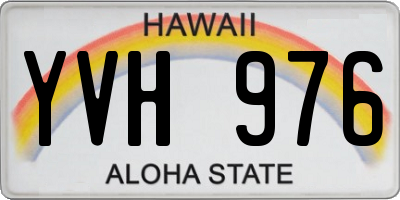 HI license plate YVH976