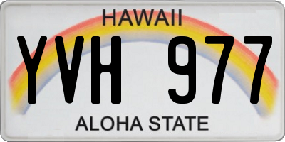 HI license plate YVH977