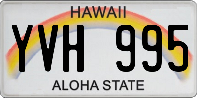 HI license plate YVH995