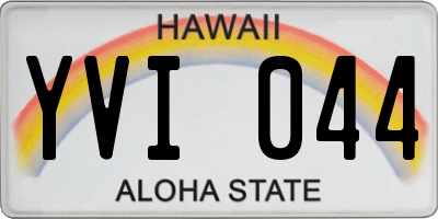 HI license plate YVI044